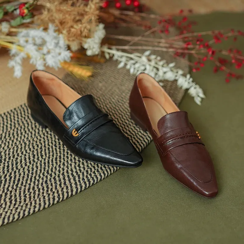 Women's Retro Style Flats for Work and Daily Wear
