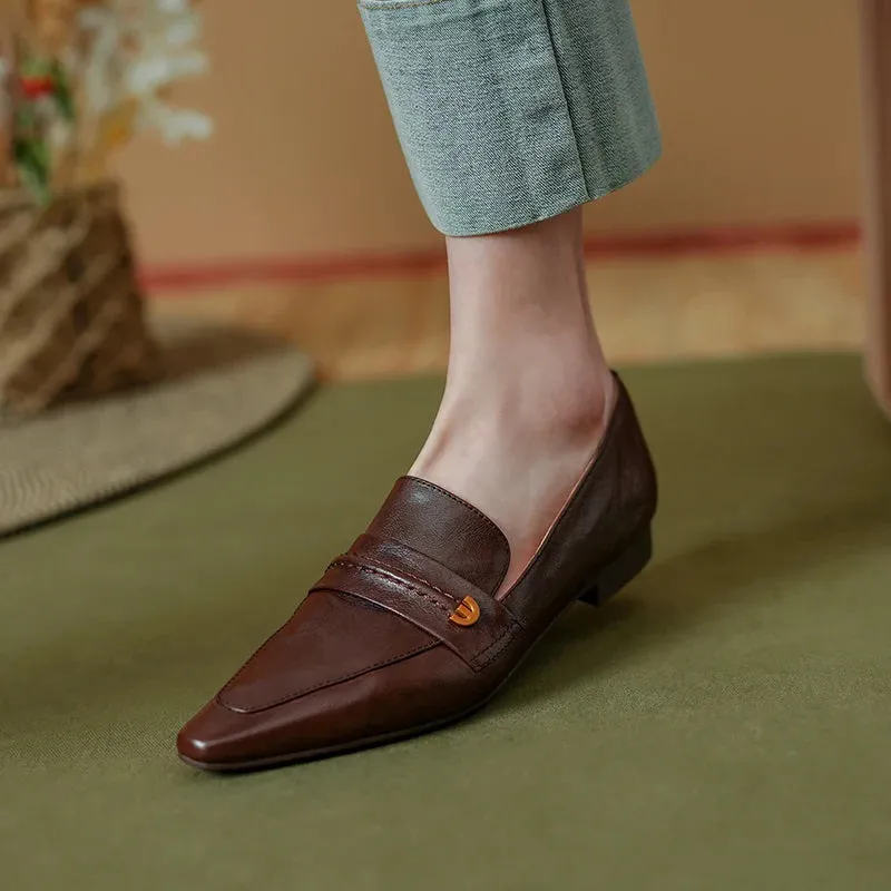Women's Retro Style Flats for Work and Daily Wear