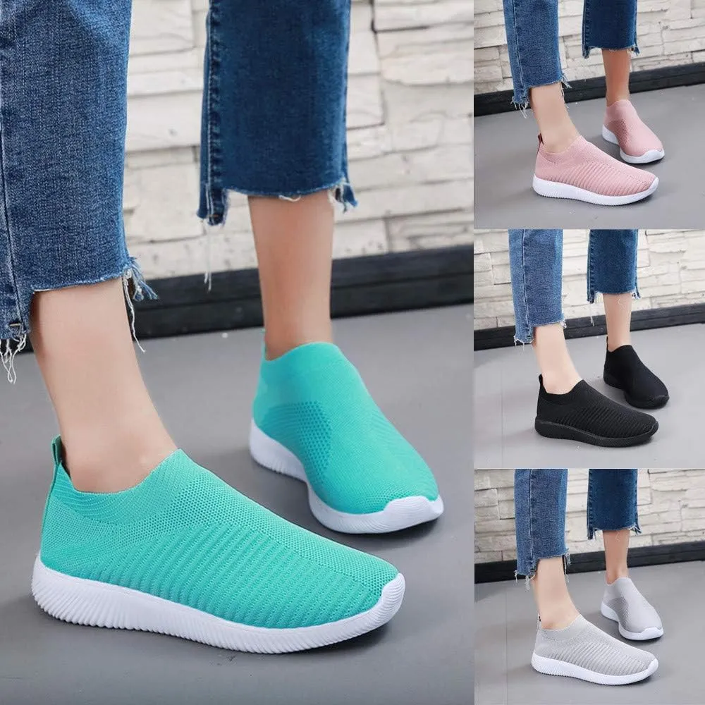 Womens Slip on Walking Shoes Comfort Lightweight Casual Workout Tennis Running Ladies Mesh Shoes Gym Sport Sneakers