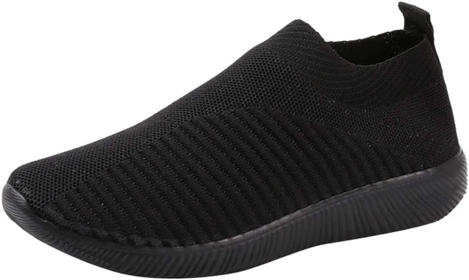 Womens Slip on Walking Shoes Comfort Lightweight Casual Workout Tennis Running Ladies Mesh Shoes Gym Sport Sneakers