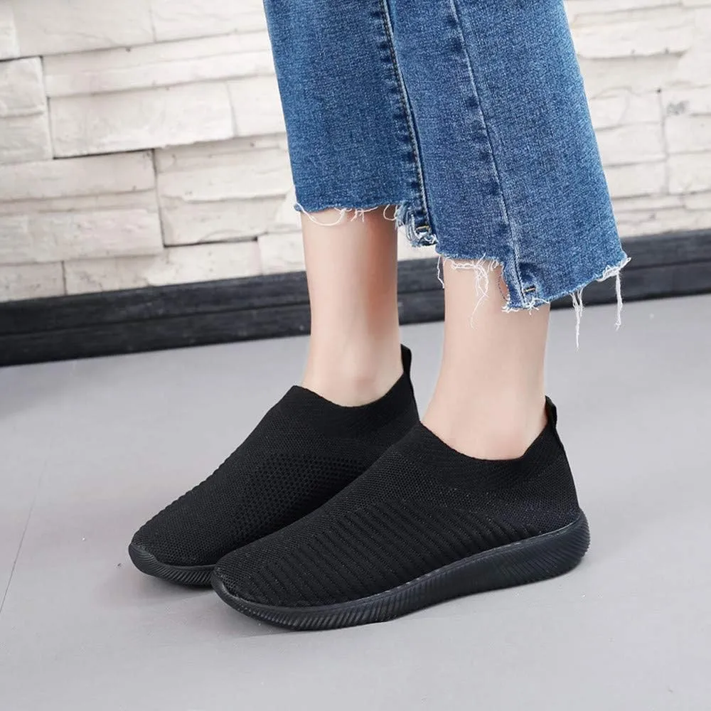 Womens Slip on Walking Shoes Comfort Lightweight Casual Workout Tennis Running Ladies Mesh Shoes Gym Sport Sneakers