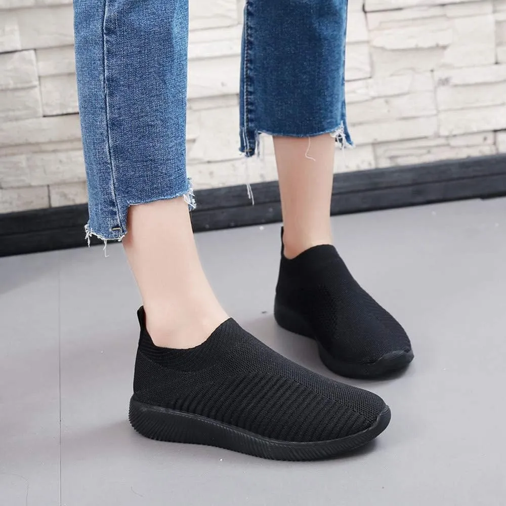Womens Slip on Walking Shoes Comfort Lightweight Casual Workout Tennis Running Ladies Mesh Shoes Gym Sport Sneakers