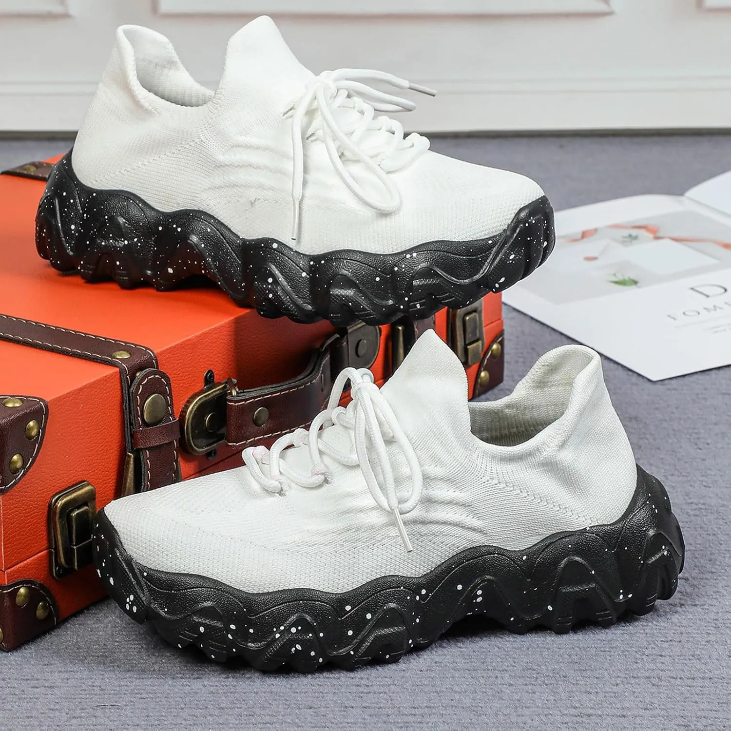 Women's Sneakers Womens Walking Shoes Sports Women's Shoes Breathable Sock Shoes Sneakers Women Shoes Athletic for Women