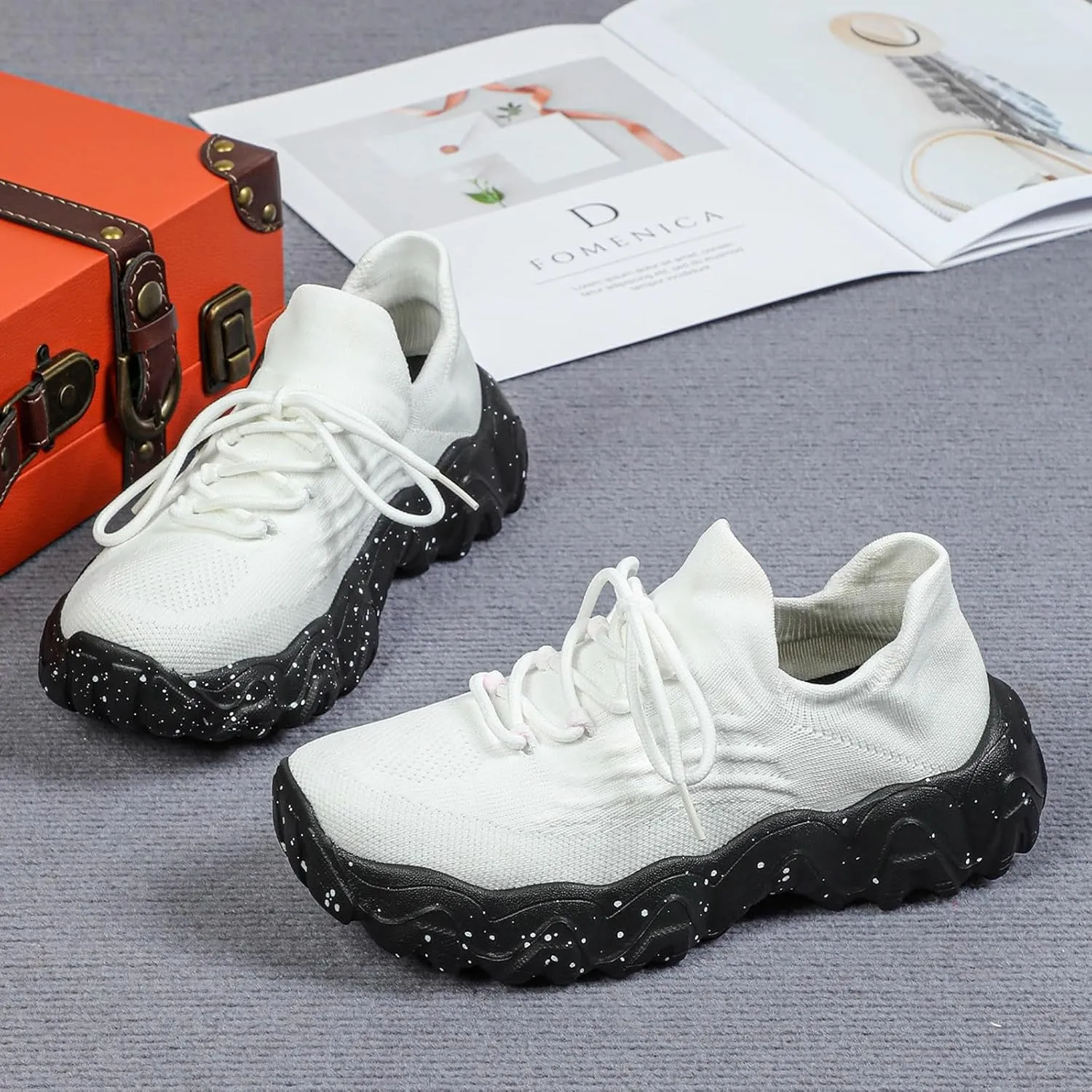Women's Sneakers Womens Walking Shoes Sports Women's Shoes Breathable Sock Shoes Sneakers Women Shoes Athletic for Women