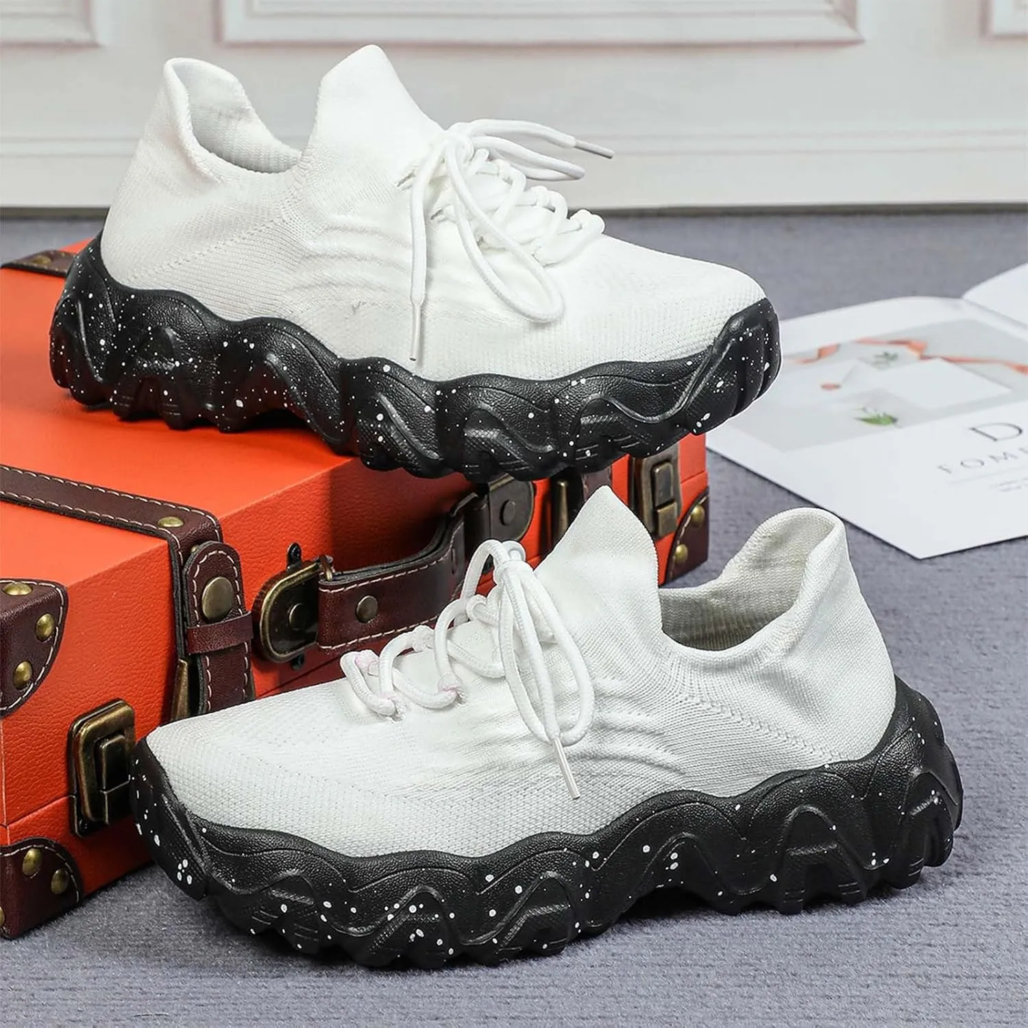 Women's Sneakers Womens Walking Shoes Sports Women's Shoes Breathable Sock Shoes Sneakers Women Shoes Athletic for Women