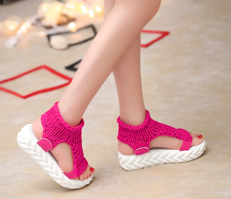 Women's Summer Gladiator Heeled Platform Sandals