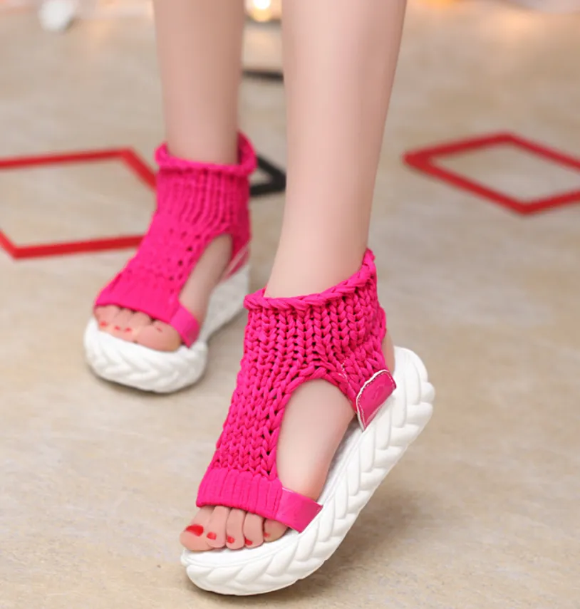 Women's Summer Gladiator Heeled Platform Sandals