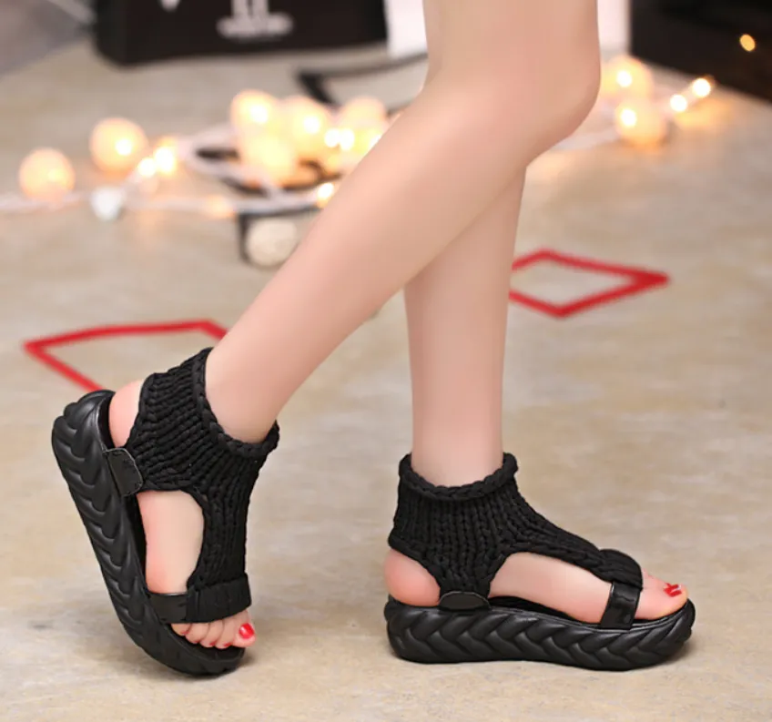 Women's Summer Gladiator Heeled Platform Sandals
