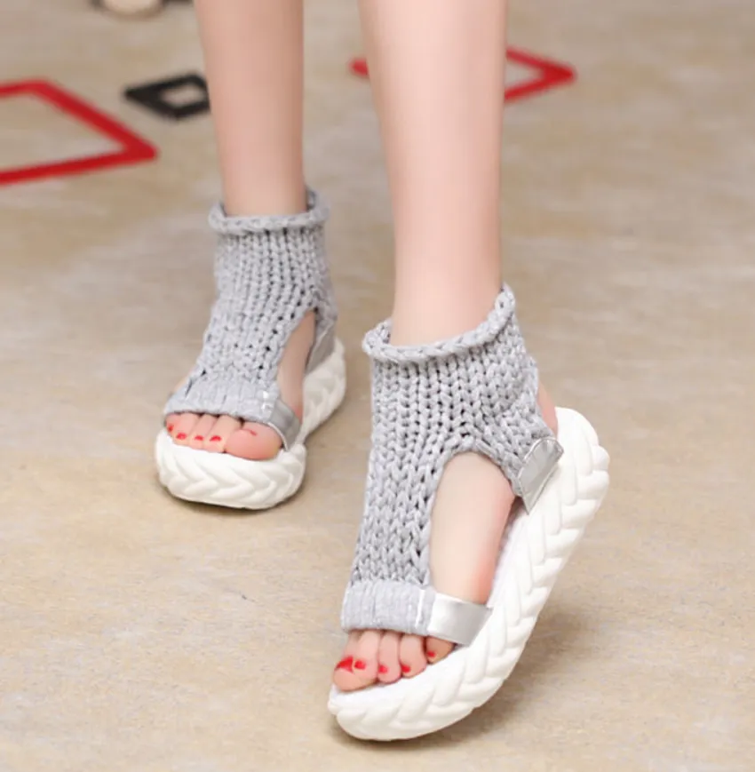 Women's Summer Gladiator Heeled Platform Sandals