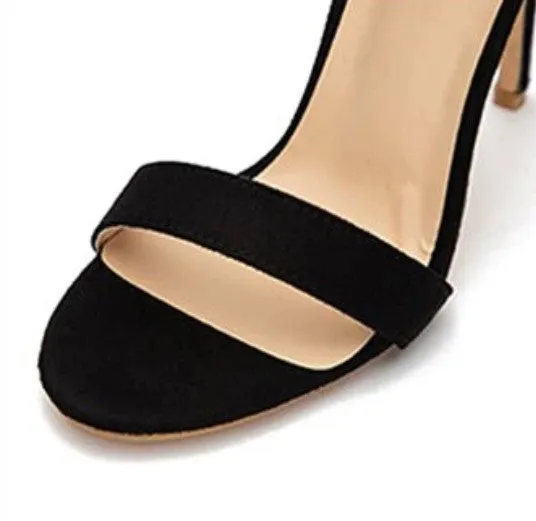 Women's Summer Gladiator High-Heeled Flock Sandals