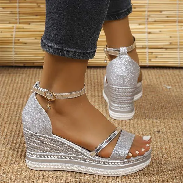 Women's Wedge Heel Platform Roman Sandals 49006899C