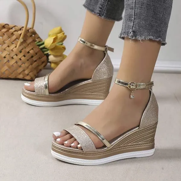 Women's Wedge Heel Platform Roman Sandals 49006899C