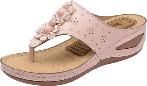Womens with Arch Support Walking Sandals Orthopedic Recovery Slides Adjustable Straps Thick Cushion Comfortable Summer Outdoor Plantar Fasciitis Relief Footwear
