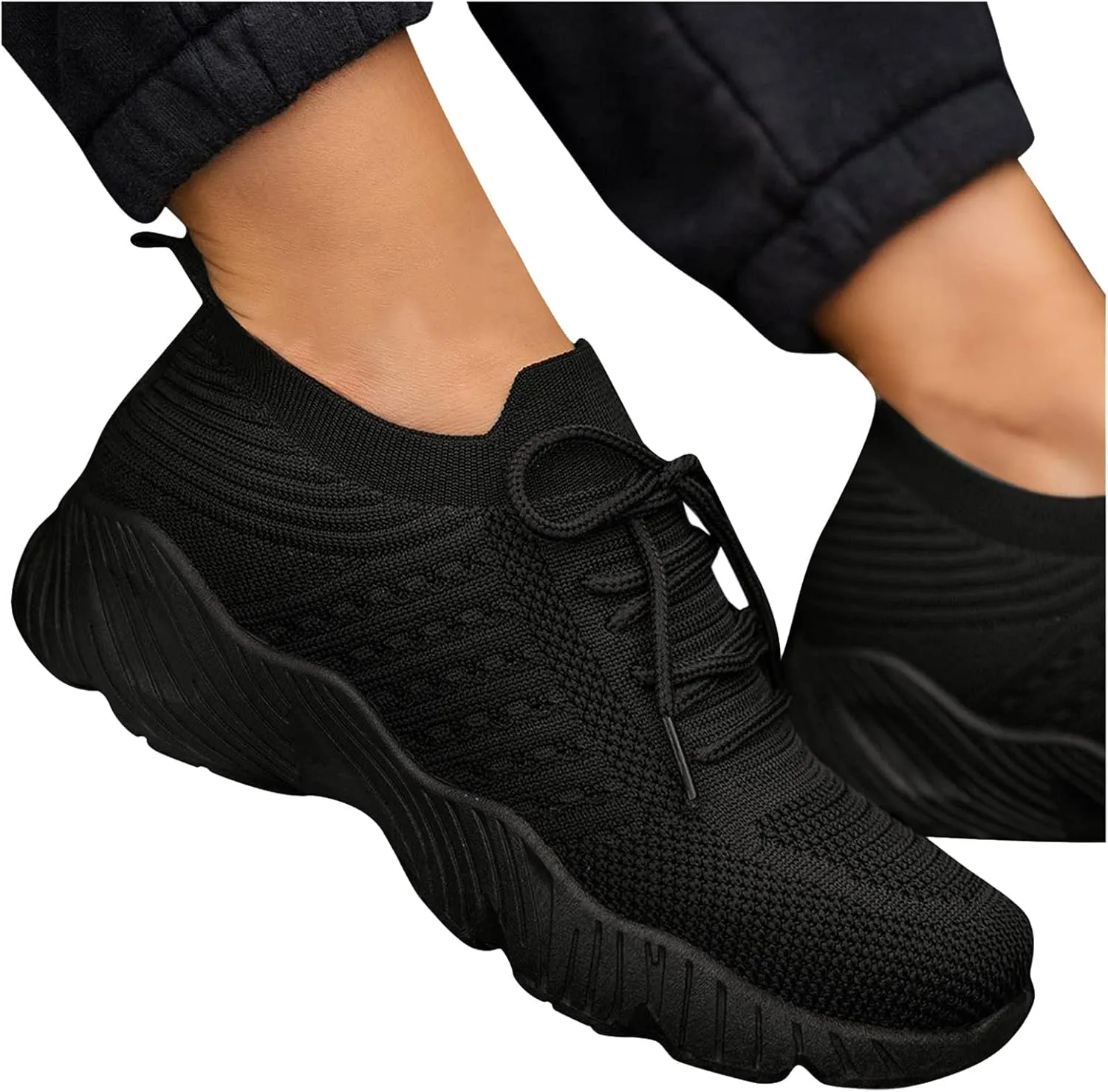 Women's Woven Orthopedic Breathable Soft Shoes Slip On Walking Shoes Arch Support Non Slip Lightweight Casual Comfortable Tennis