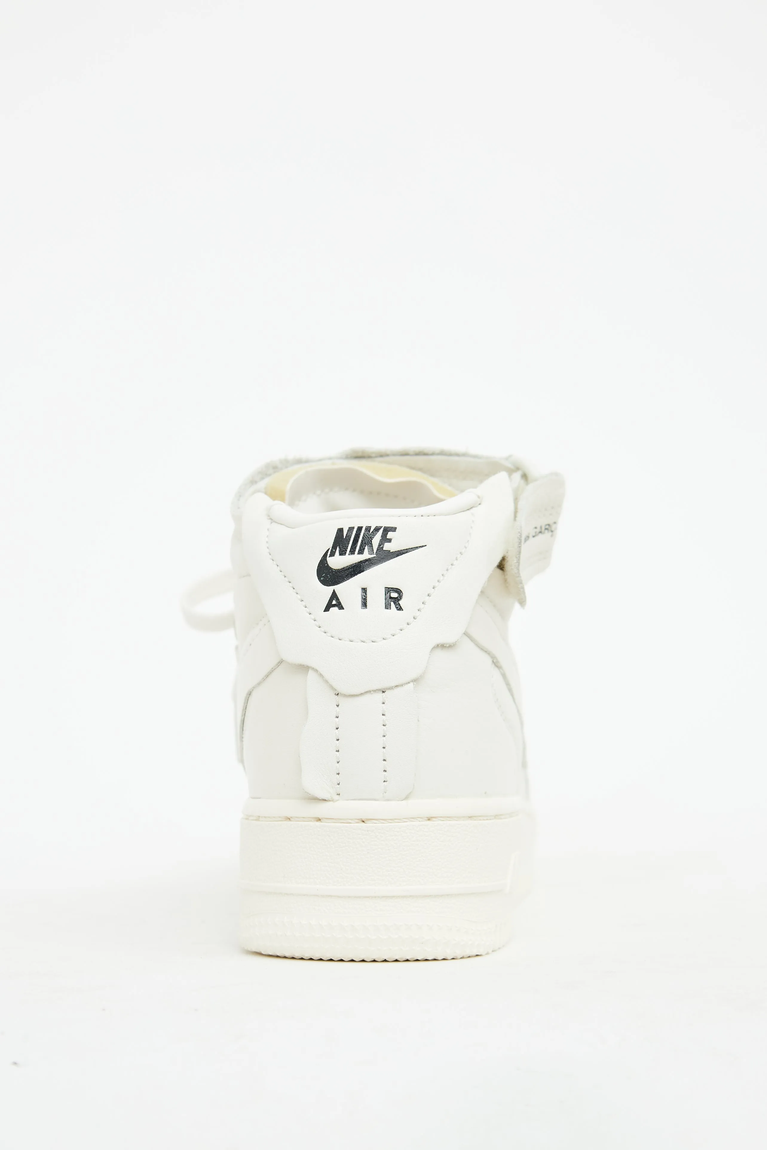 X Nike White Leather Air Force 1 Sneaker