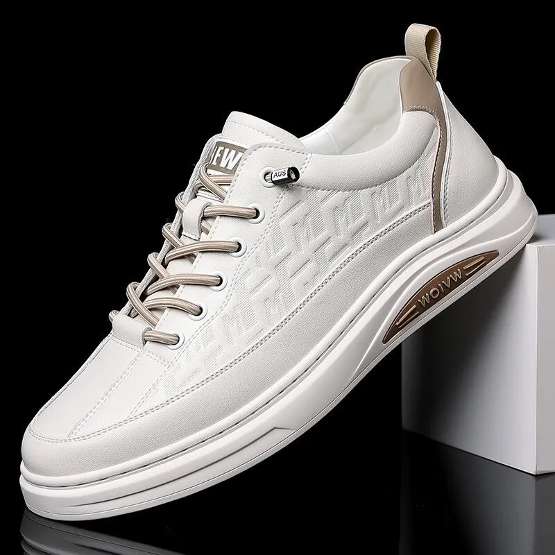 xiangtuibao Black Men Shoes  High Quality Fashion Sports Running Tennis Sneakers Rubber Sole Leather Casual Shoes for Men Free Shipping