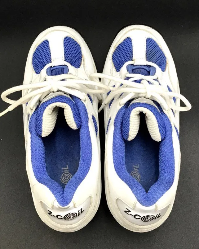 Z-Coil Women's USA-1-800-268-6239 White Blue Orthopedic Casual Shoes - Size 10